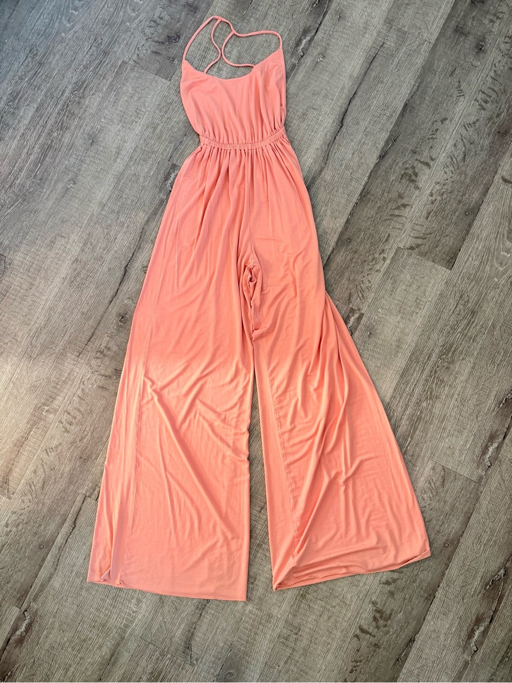 Rachel Pally Pink Wide Leg Jumpsuit Strappy Back Size S